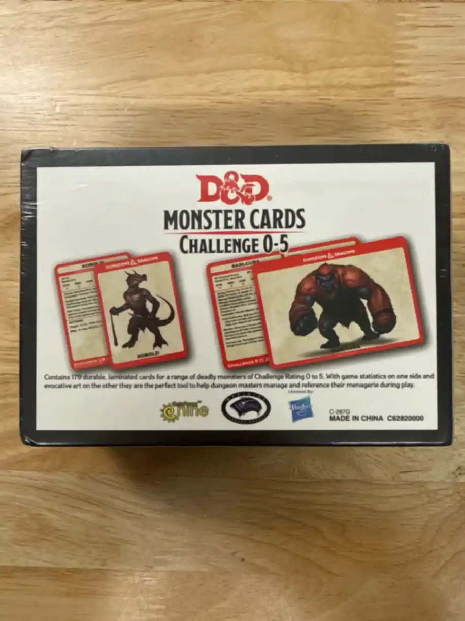 D&D Monster Cards Challenge 0-5