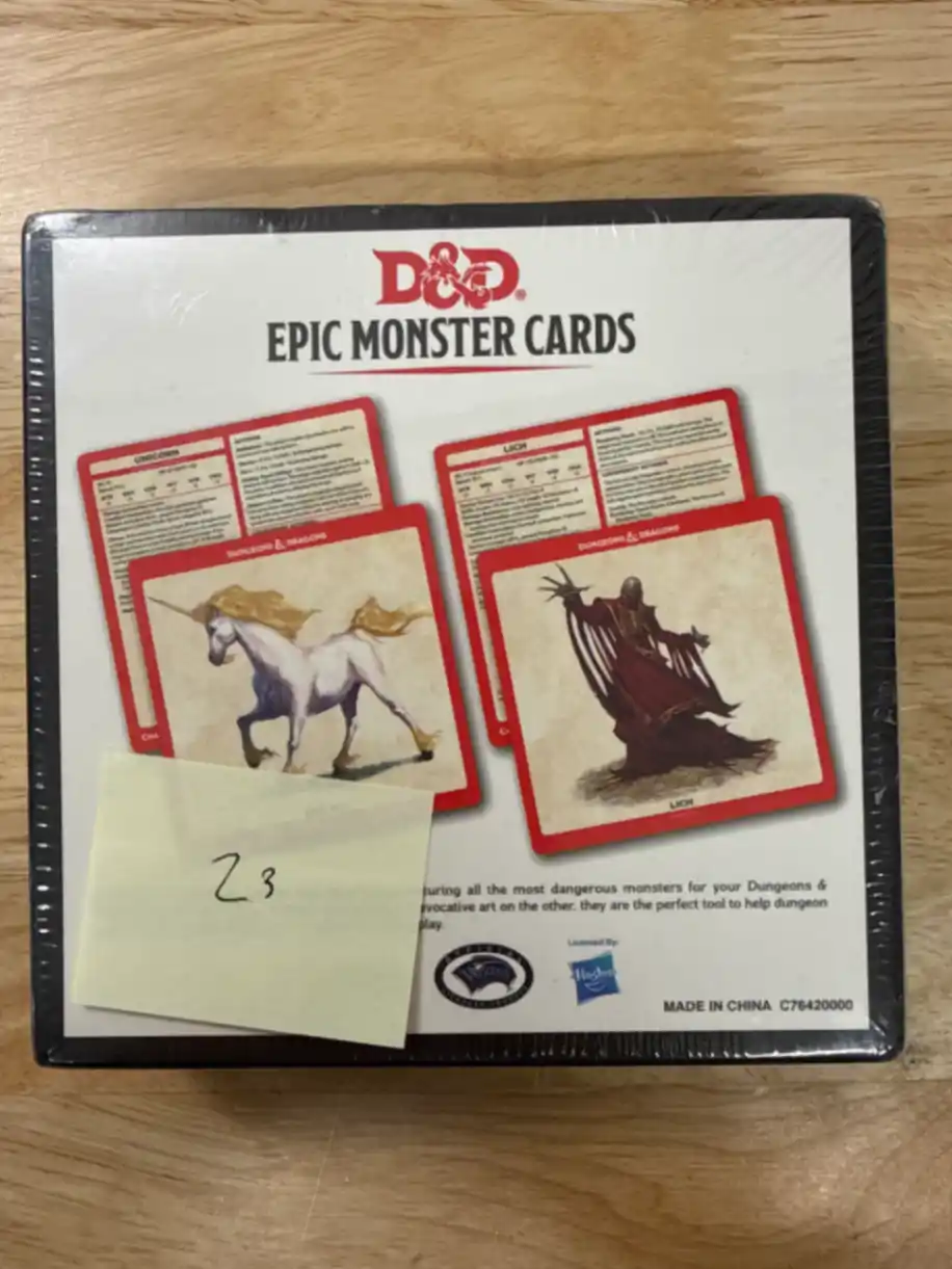 D&D Epic Monster Cards