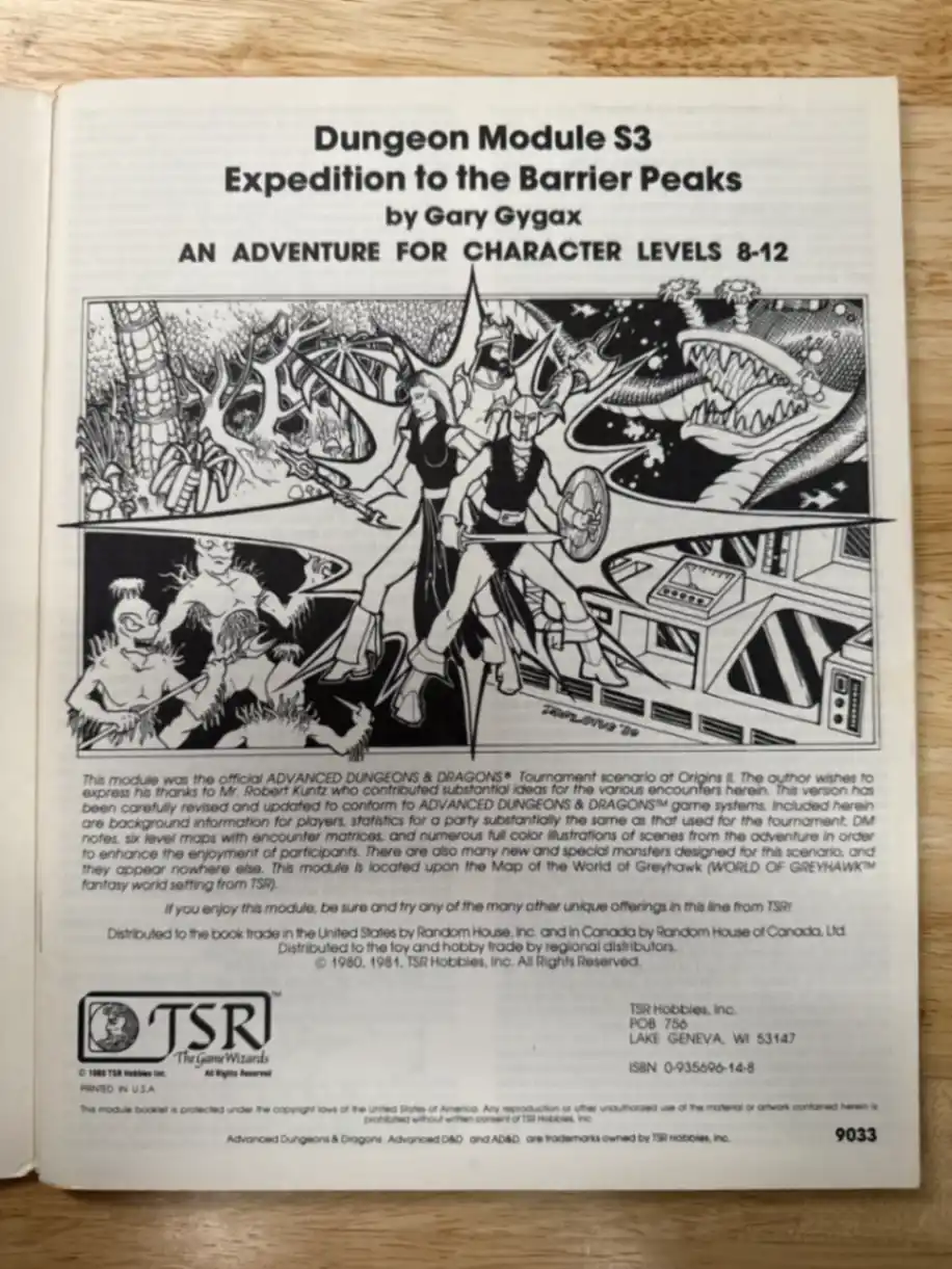 Expedition to the Barrier Peaks S3 5th printing