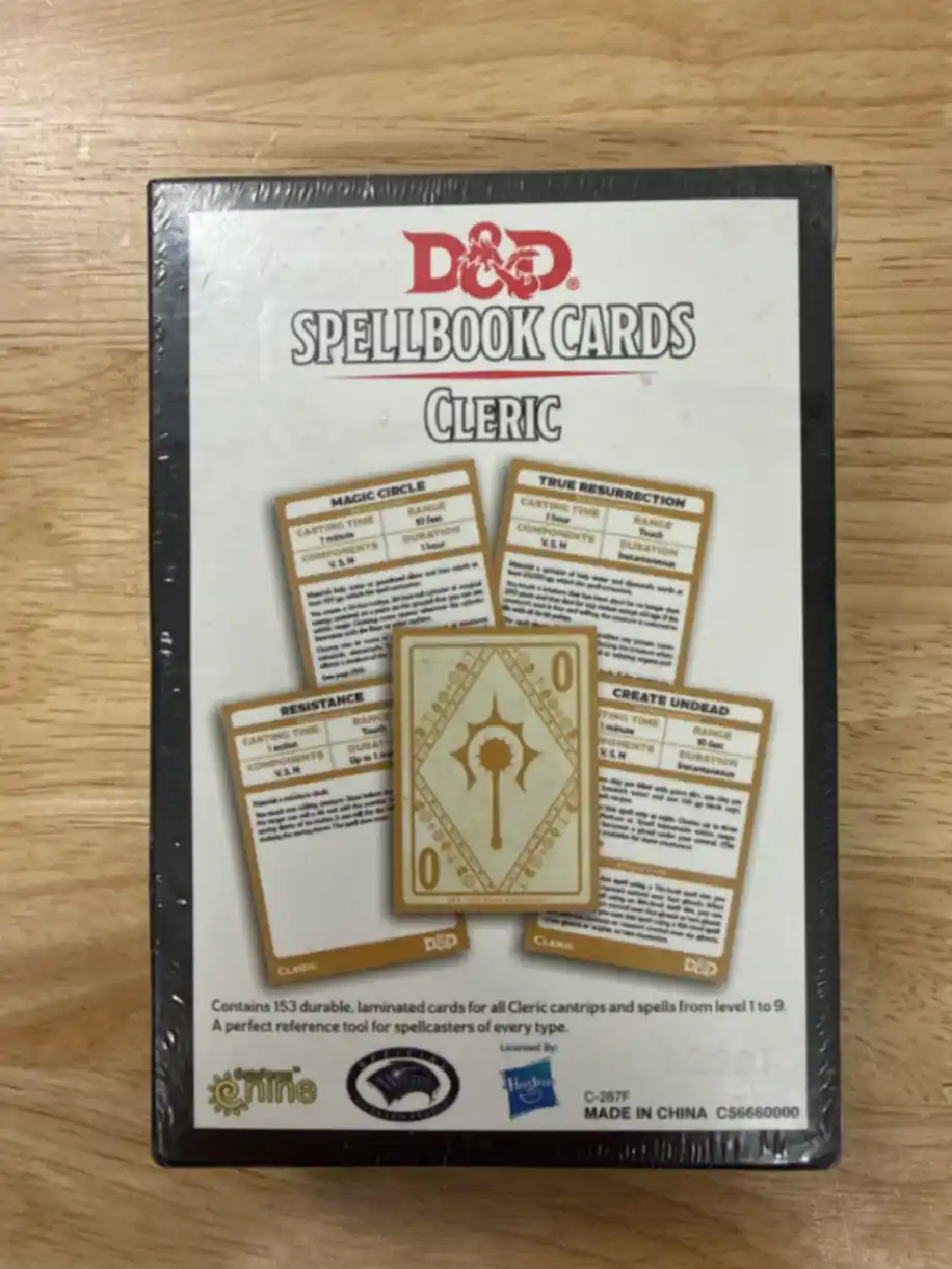 D&D SPELLBOOK CARDS Cleric