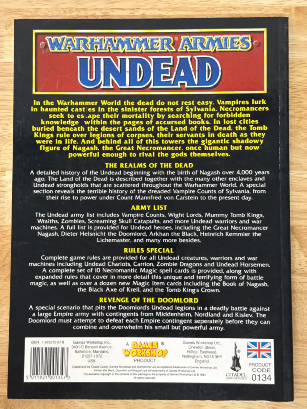 Warhammer Armies UNDEAD 