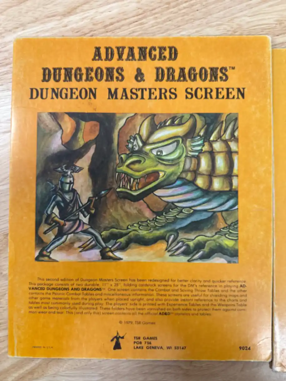 AD&D Dungeon Masters Screen first printing