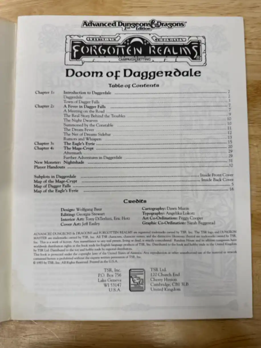 Doom of Daggerdale (AD&D/Forgotten Realms Module FRQ3) (Forgotten Realms Campaign Setting)