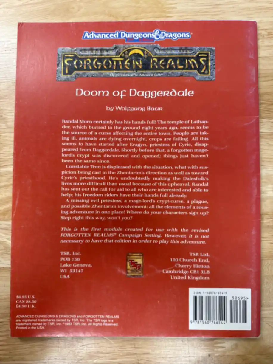 Doom of Daggerdale (AD&D/Forgotten Realms Module FRQ3) (Forgotten Realms Campaign Setting)