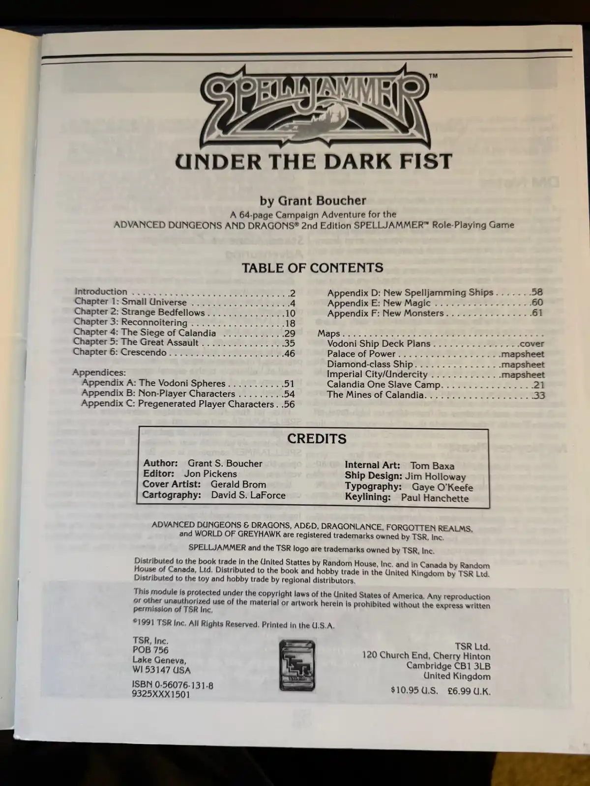 Under The Dark Fist TSR9325