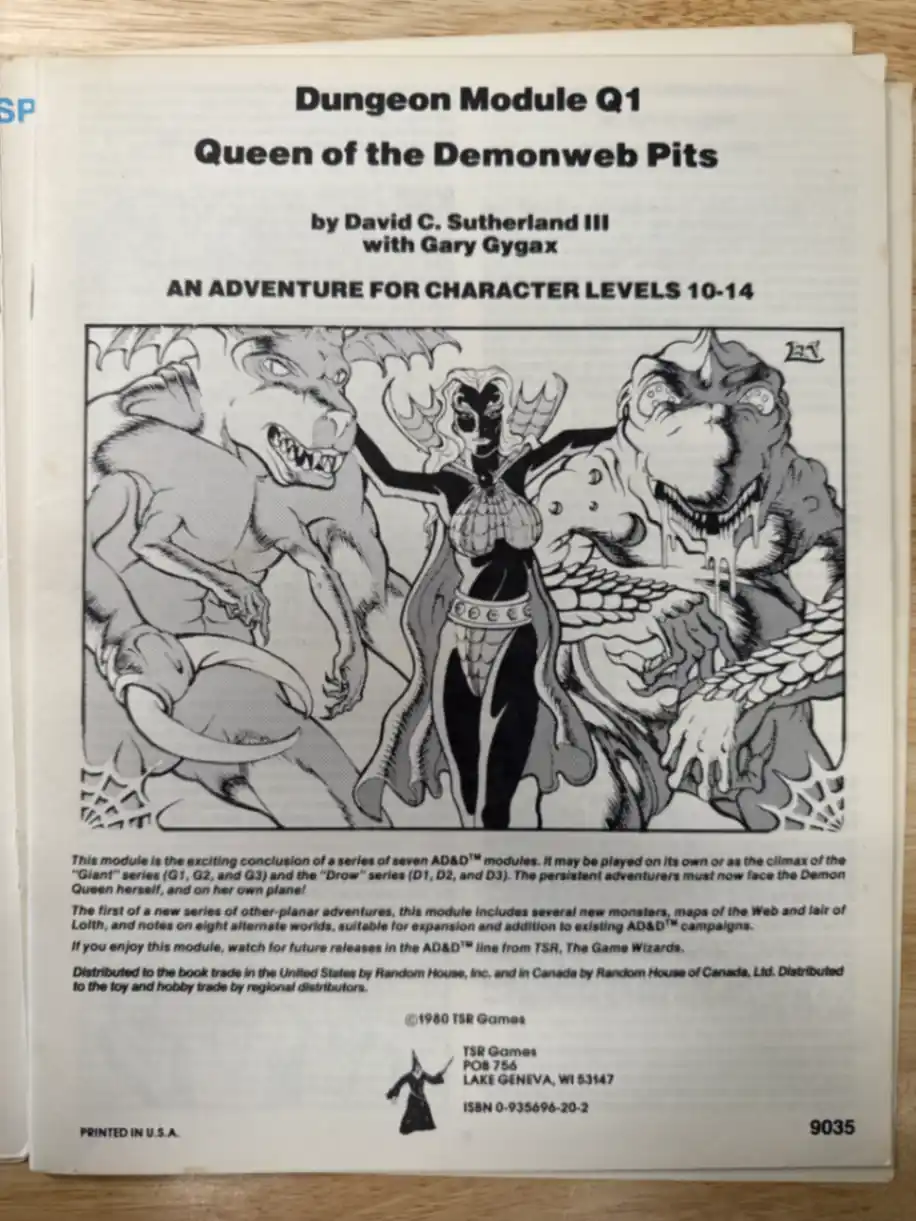 Queen of the Demonweb Pits Q1