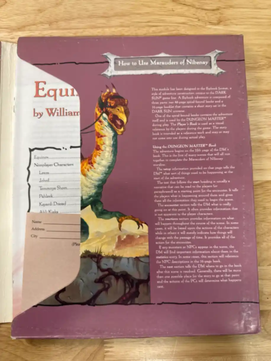 Marauders of Nibenay DSM3 Dark Sun
