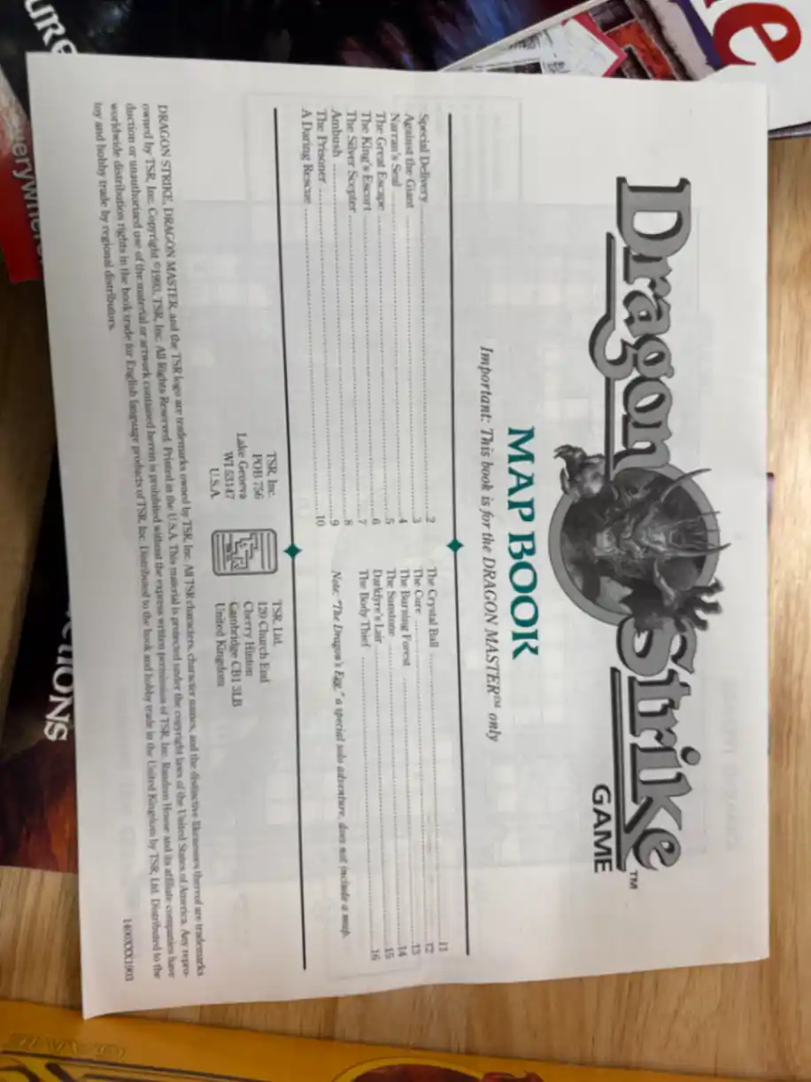 Dragon Strike Boardgame