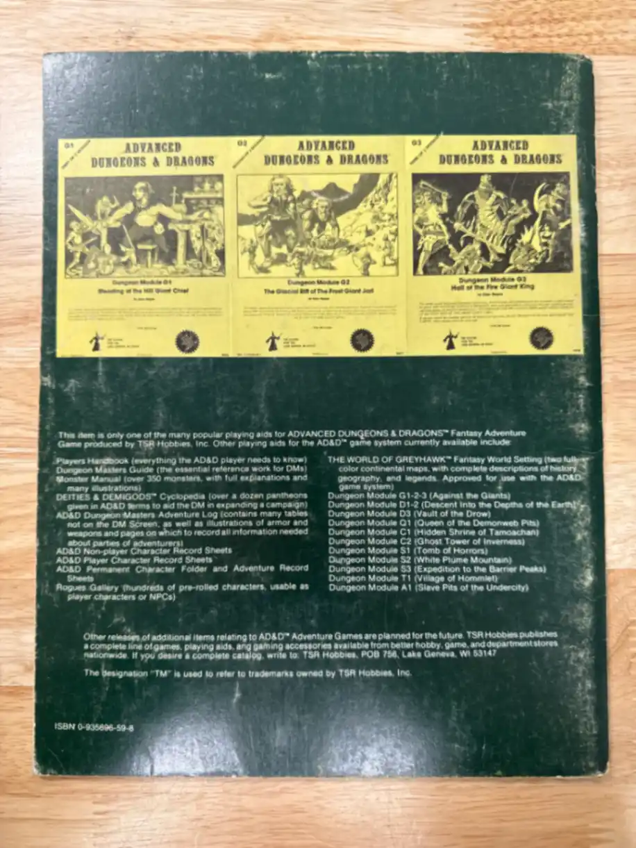 Against the Giants G 1-2-3 first print